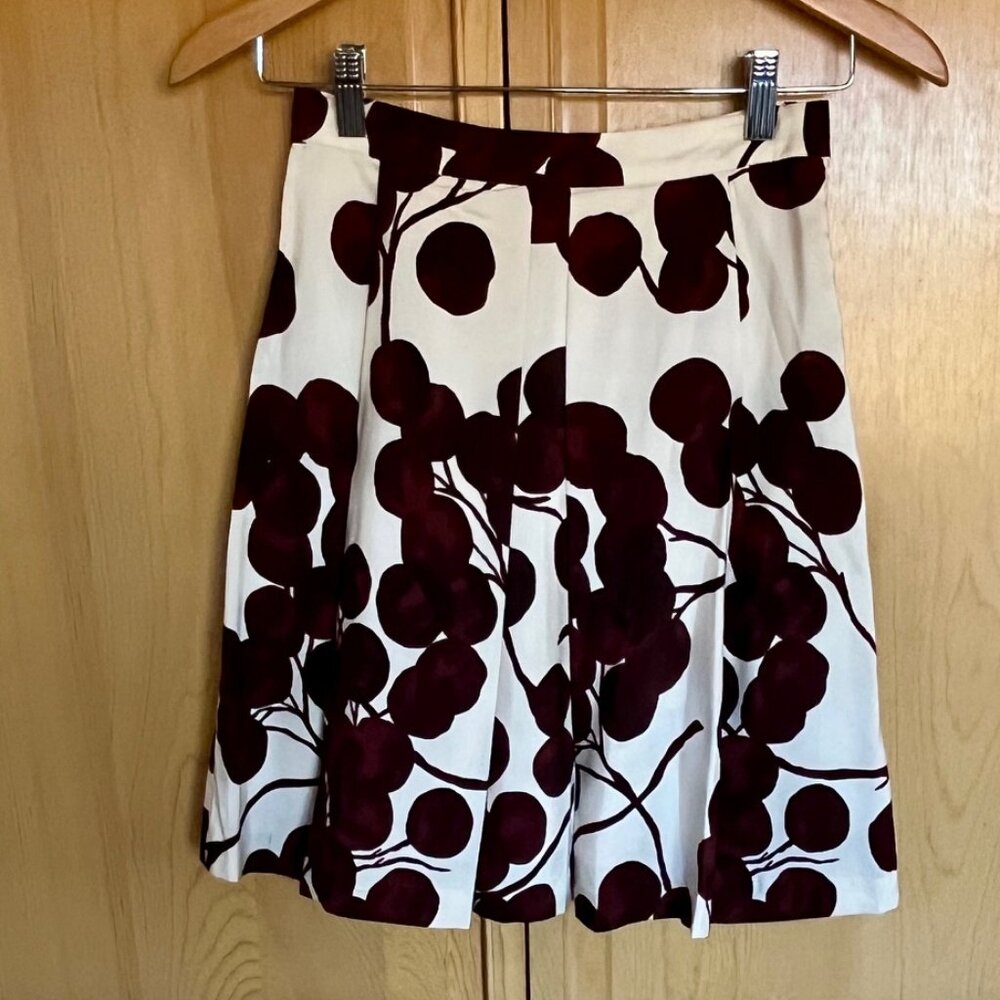 Silk print mini skirt
